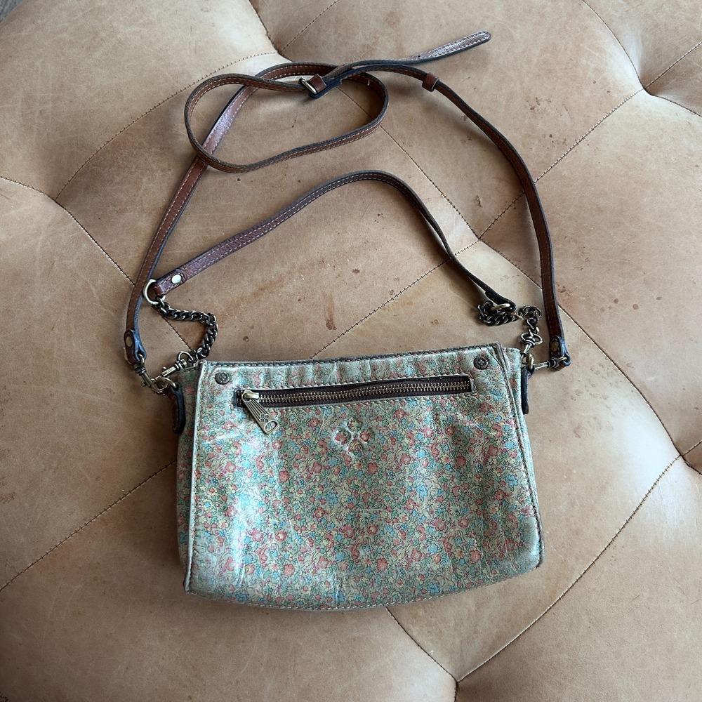Patricia Nash Floral Leather Crossbody Shoulder Bag Distressed Boho Convertible